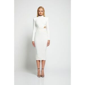 Zhivago message to love midi DRESS White US6